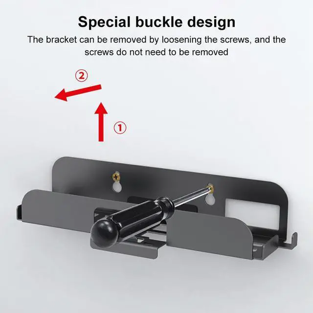 Alt view image 2 of 3 - Wall Mount Host Stand for Switch 2 Game Console Game Console Wall Mounted Holder Bracket l Wall Mount Hanging Wall Holder