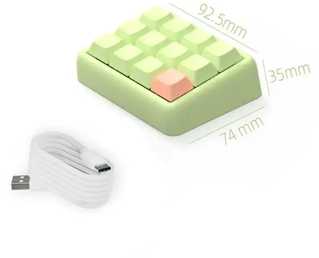 Main image of 12 Keys Mechanical Keyboard Mini Programmable Hot Swappable Keyboard One Handed Keyboard for Working and Gaming