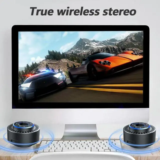 Alt view image 2 of 3 - Portable Speaker Bluetooth-Compatible Built-in Mic Mini Speaker IPX7 Waterproof Stereo Speaker for Bathroom Party Travel Outdoor