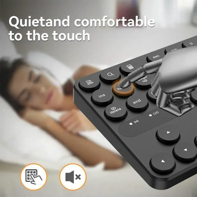 Main image of 2.4G Wireless Mini Numeric Keypad 35 Keys Digital Keyboard Numpad Accounting Number Pad for Bank Accounting Teller