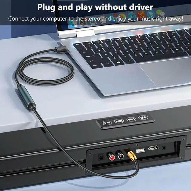 Alt view image 2 of 3 - 1.5 M USB To SPDIF Transmitters Digital Converters USB A To Fiber SPDIF Audio Converter for TV Computer Laptop Connection