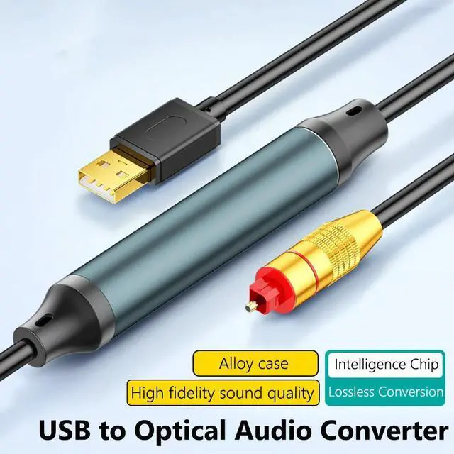Alt view image 3 of 3 - 1.5 M USB To SPDIF Transmitters Digital Converters USB A To Fiber SPDIF Audio Converter for TV Computer Laptop Connection