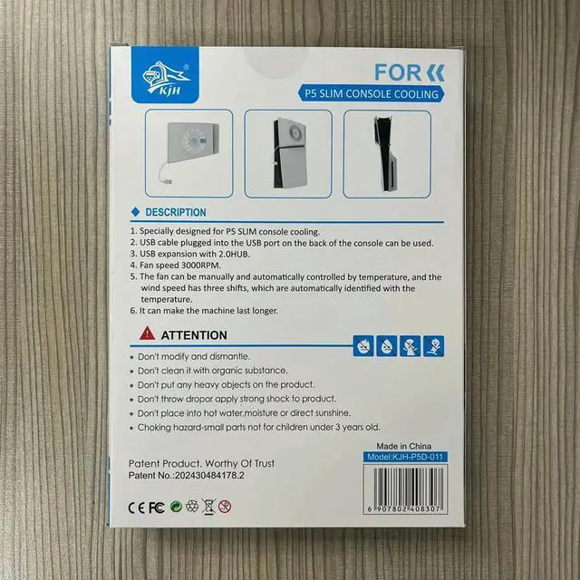 Main image of For Slim Console Cooling Fan Side Temperature Control Cooling Fan Face Cover with 3 USB 2.0 Ports for 5 Slim