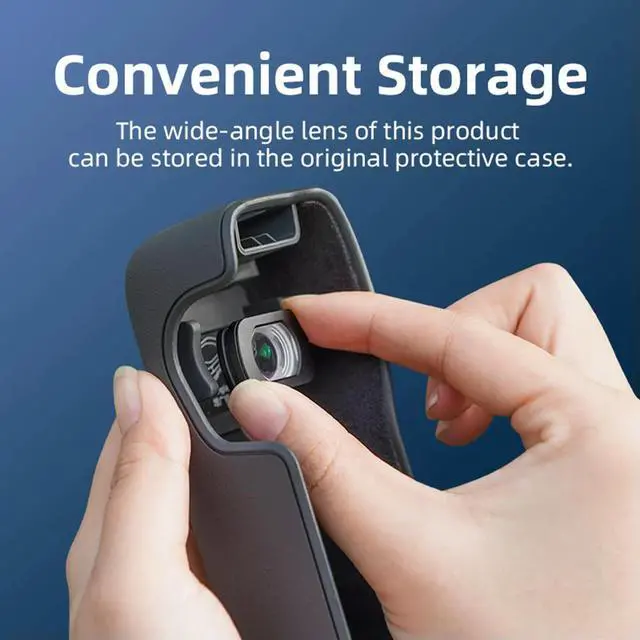 Alt view image 2 of 3 - Magnetic Wide Angle Lens Aluminum Alloy Optical Glass Gimbal Camera Lens Extend FOV To 112° Wide-Angle Lens for Osmo Pocket 3