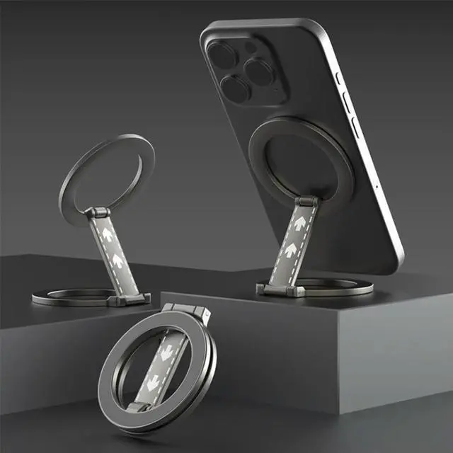 Main image of Double Magnetic Ring Phone Holder for MagSafe Magnetic Cell Phone Grip Stand Magnetic Finger Ring Holder for 15 14 13 12