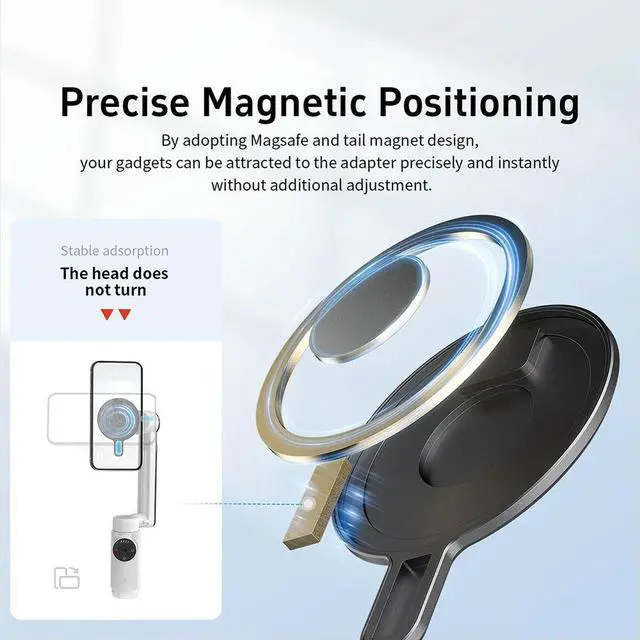 Alt view image 2 of 3 - Cell Phone Magnet Mount Adapter Aluminum Alloy Magnetic Ring Holder Universal for Flow/Flow Pro Gimbal Stabilizer