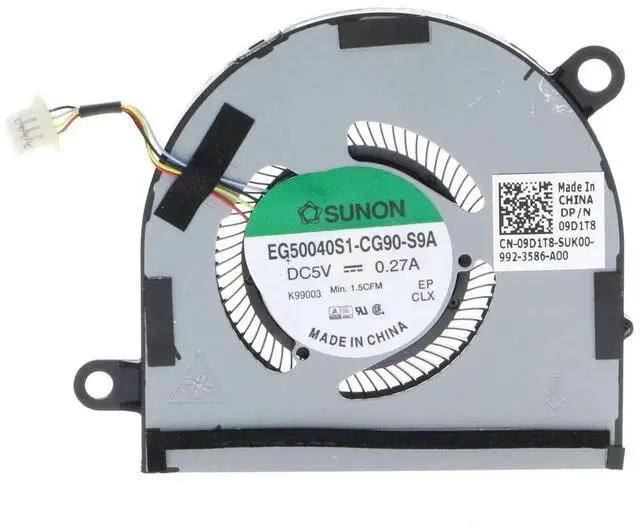 Main image of Replacement CPU Cooling Fan for Latitude 7400 9410 2-in-1 09D1T8 9D1T8 DC28000M3SL EG50040S1-CG90-S9A