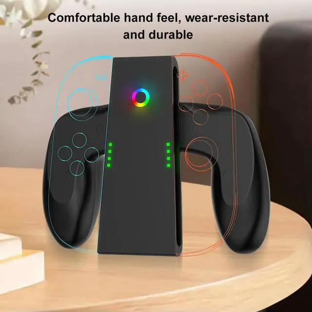 Alt view image 2 of 3 - Charging Grip for Nintendo for Switch 2 Joy-Con Controller Comfort Grip Gamepads Grip Handle Bracket Holder Handle Bracket Stand