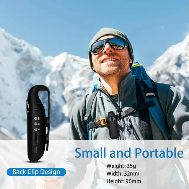 Alt view image 2 of 3 - Cycling Video Recorder Motion Activate Portable Pocket Body Cams High Speed Police Body Camera Portable Law Enforcement Recorder