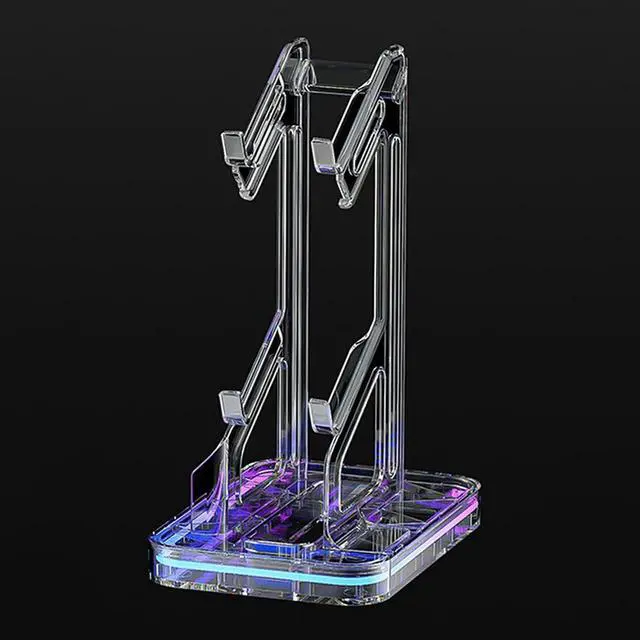 Alt view image 2 of 3 - RGB Gamepad Rack Stand Space Saving Desk Mount Controller Display Stand Removable Anti-Slip Anti-Scratch for Switch Xbox