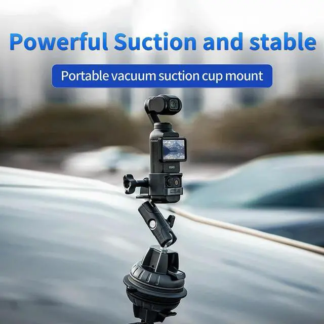 Alt view image 3 of 3 - Car Suction Cup Camera Holder for Osmo Pocket 3 Suction Cup Camera Car Mount Car Mount Suction Cup Action Camera Accessories