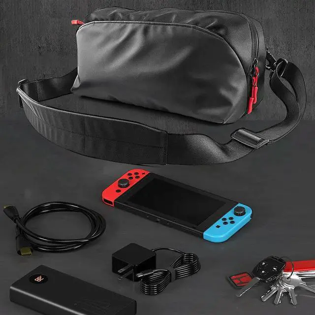 Alt view image 3 of 3 - 900D Oxford Game Console Bag Large Capacity Game Console Protection Bag Adjustable Shoulder Strap for Rog Ally