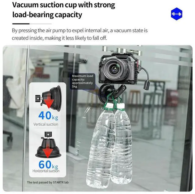 Alt view image 2 of 3 - Car Suction Cup Camera Holder for Osmo Pocket 3 Suction Cup Camera Car Mount Car Mount Suction Cup Action Camera Accessories