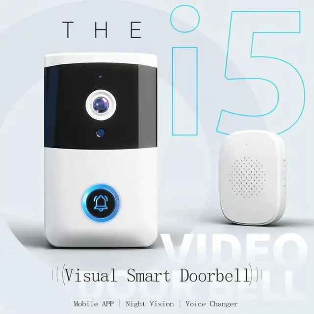 Alt view image 3 of 3 - Wireless Video Doorbell IR Night Vision Doorbell Camera Visual Doorbell for Home Security Alarm System