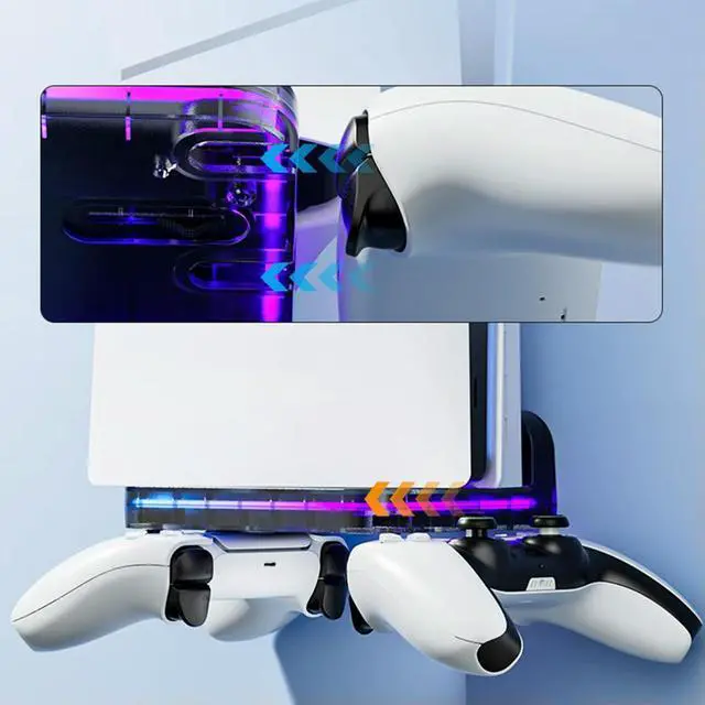 Alt view image 3 of 3 - Wall Mount Host Universal Wall Bracket Controller Rack Console Dock Bracket Handle Rack for Pro/Slim/Console
