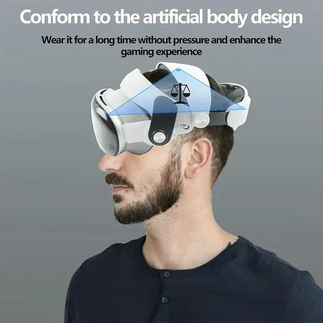 Alt view image 3 of 3 - Head Strap Weight Balance Comfort Head Strap Pressure-Reducing Replacement Head Strap for Vision Pro VR Accessories