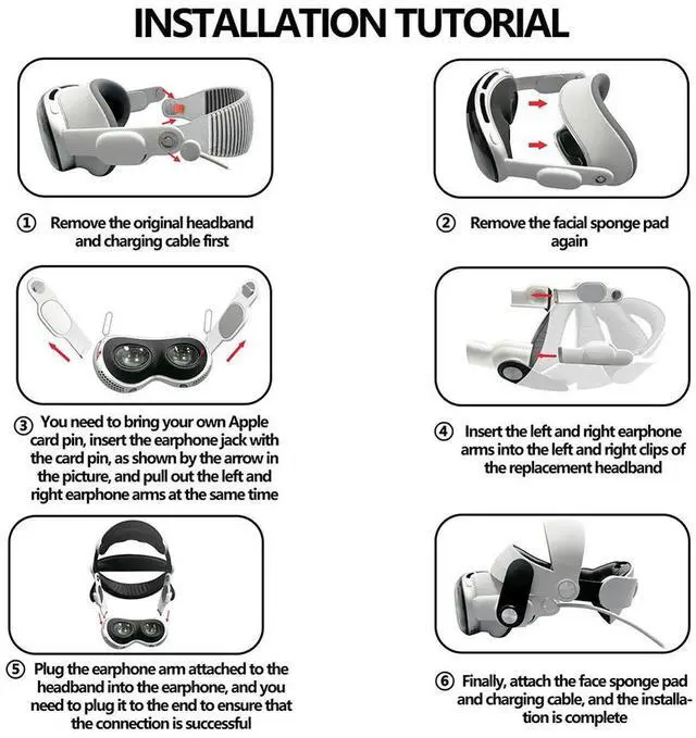 Main image of Head Strap Weight Balance Comfort Head Strap Pressure-Reducing Replacement Head Strap for Vision Pro VR Accessories