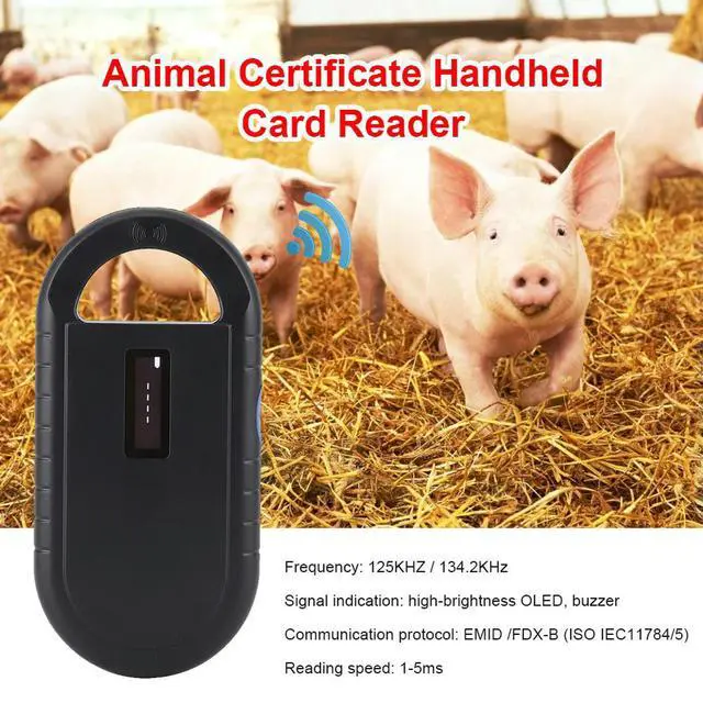 Alt view image 2 of 3 - Micro Chip Reader with Stable OLED Display Animal Tag Pet ID Reader for ISO 11784/11785 FDX-B and ID64 RFID EMID