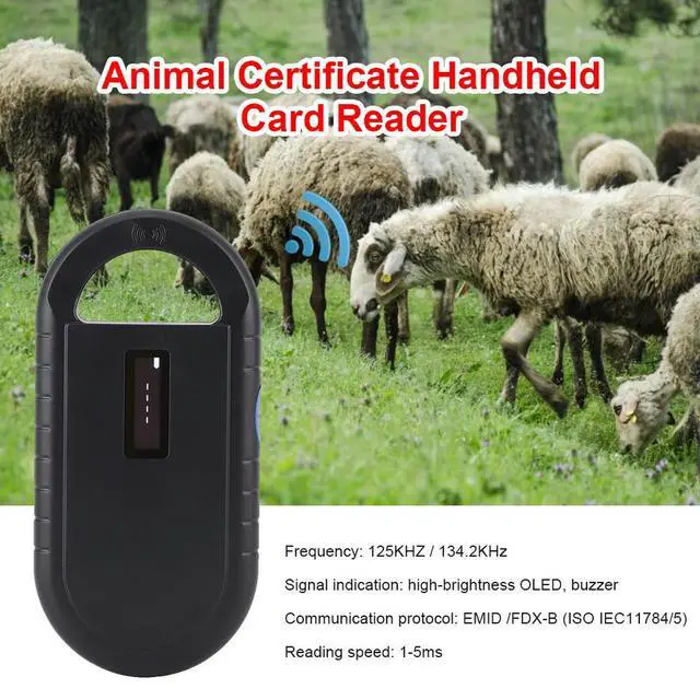 Alt view image 3 of 3 - Micro Chip Reader with Stable OLED Display Animal Tag Pet ID Reader for ISO 11784/11785 FDX-B and ID64 RFID EMID