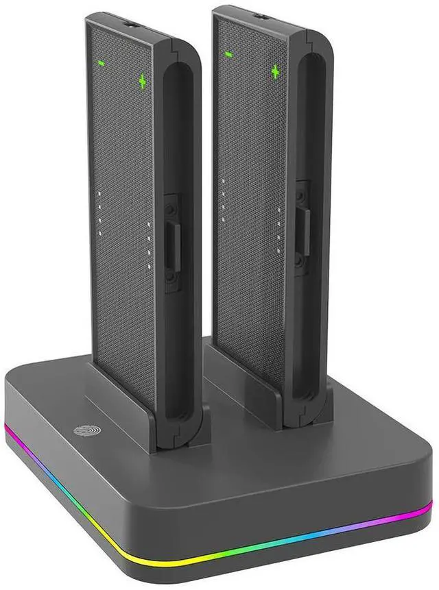 Main image of Charger Dock for Switch 2 for Joycon Controller with Charging Cord & RGB Light Charger Stand Station Charges Up To 4 Controllers