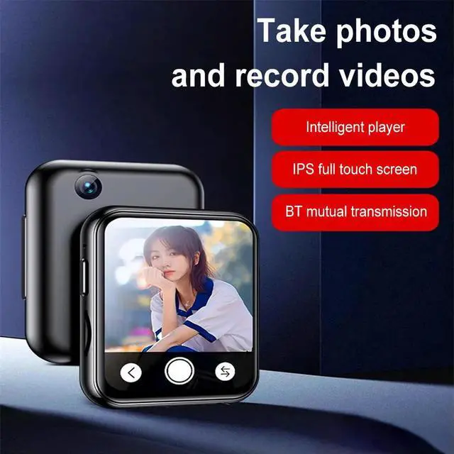 Alt view image 2 of 3 - Music Player BT 5.4 Touch Screen Portable Player Built-in Speaker Recorder Camera Video Player for Travel Sport