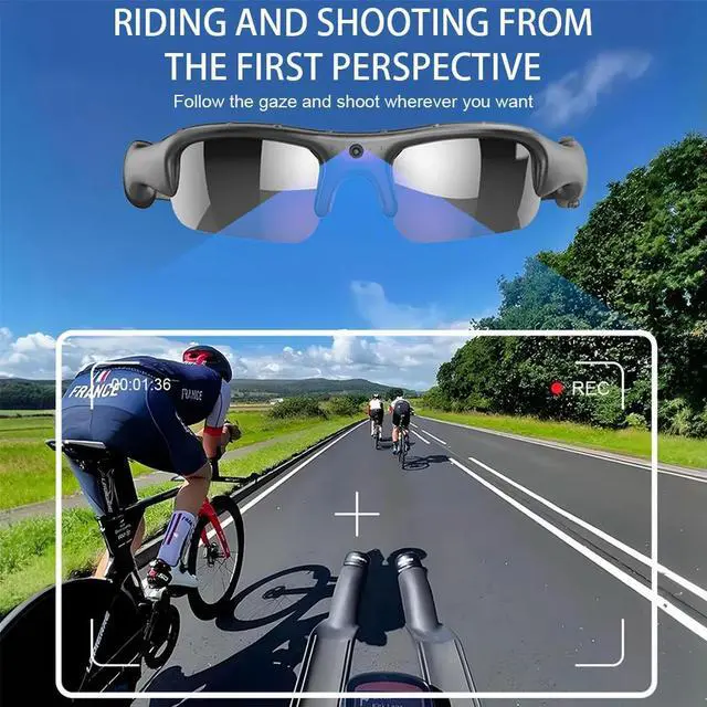 Alt view image 2 of 3 - Camera HD 1080P Sports Glasses With Camera and Audio Recording Glasse