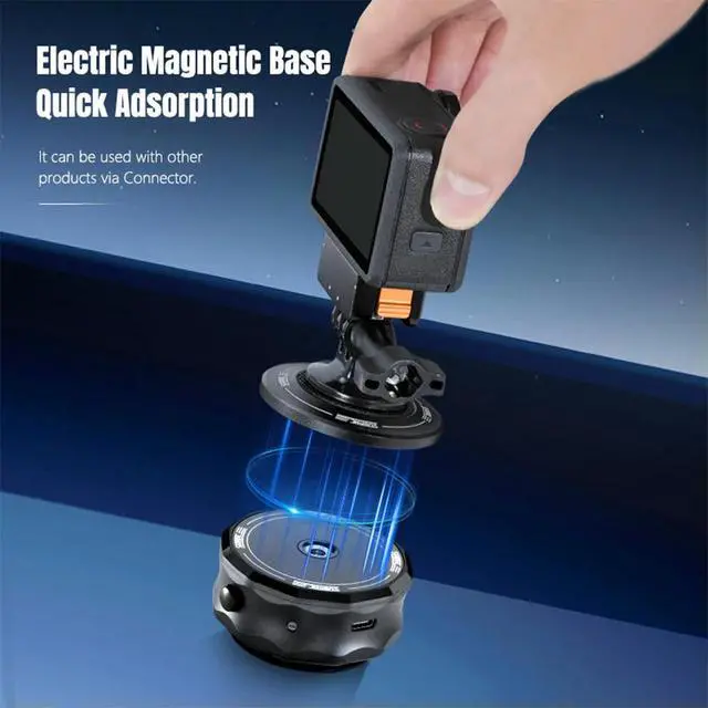 Alt view image 3 of 3 - Strong Suction Camera Adapter Clamp Rust Proof Electric Suction Cup Holder Wear Resist for Sports Camera Expansion Accessories