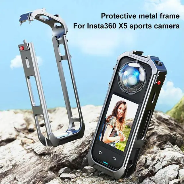 Alt view image 2 of 3 - Protective Frame Aluminum Alloy Protective Case Magnetic Quick Release Expansion Bracket for X5 Camera Accessories