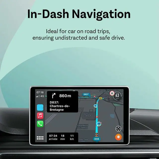 Main image of Wireless Android Auto Carplay Box/Adapter Carplay AI Box Convert Wired To Wireless Box Auto Connect for Factory Wired Cars