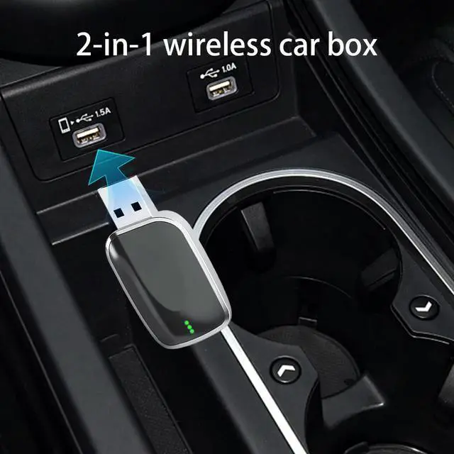 Alt view image 3 of 3 - Wireless Android Auto Carplay Box/Adapter Carplay AI Box Convert Wired To Wireless Box Auto Connect for Factory Wired Cars
