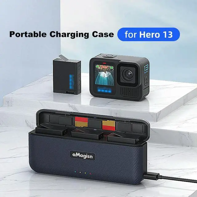 Alt view image 2 of 3 - 3-Channel Charger Batteries Case 12 V PD3.0/PD2.0 Protocols Fast Charging Charger for IGoPro Hero 13 Accessories
