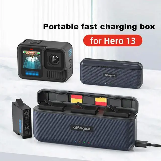 Alt view image 3 of 3 - 3-Channel Charger Batteries Case 12 V PD3.0/PD2.0 Protocols Fast Charging Charger for IGoPro Hero 13 Accessories