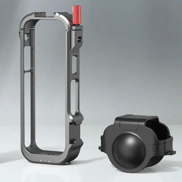 Alt view image 3 of 3 - l Cage 1/4in Threads Portable Camera Housing Cage Cold Shoe Mount Action Camera Frame Case for X4 Action Camera