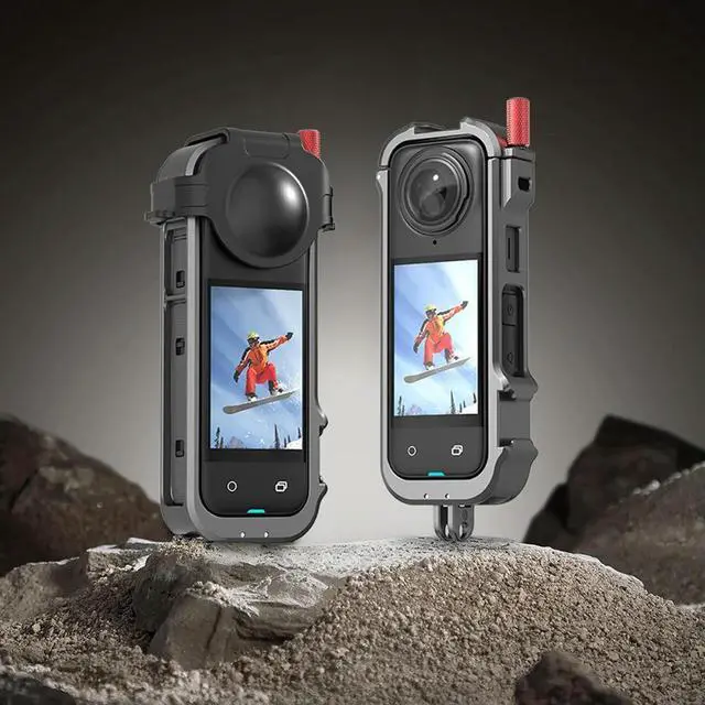 Alt view image 2 of 3 - l Cage 1/4in Threads Portable Camera Housing Cage Cold Shoe Mount Action Camera Frame Case for X4 Action Camera