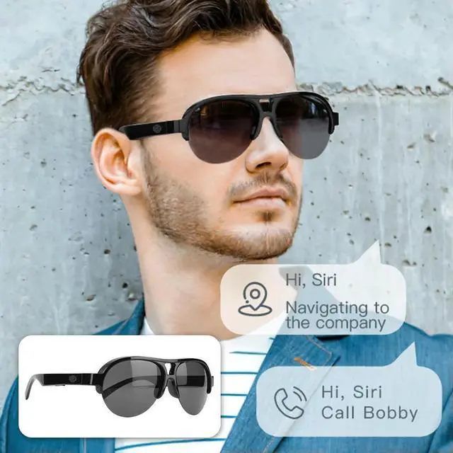 Alt view image 2 of 3 - 144 Languages Glasses Translator Bluetooth-Compatible 5.3 Wireless Translation Earbuds Open Ear Sunglasses for Men & Women