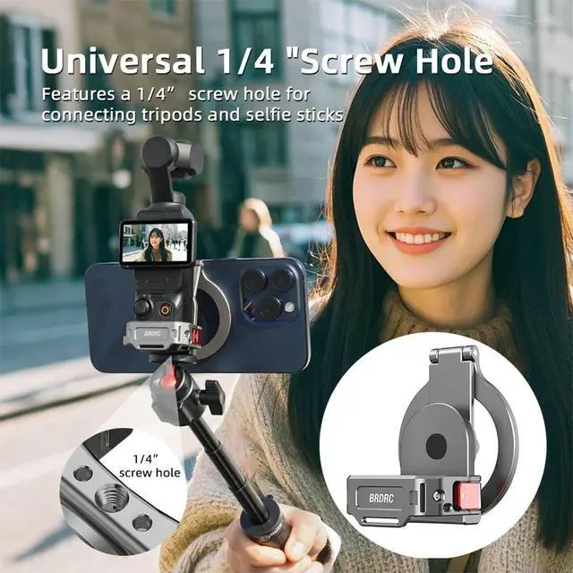 Alt view image 2 of 3 - Camera Expansion Bracket for Osmo Pocket 3 Desktop Mount Base Magnetic Mount Stand V-log Shooting Camera Accessories