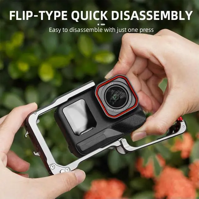 Alt view image 2 of 3 - Aluminum Case with Cold Shoe Mount Camera Protective Frame Housing Sleeve for Ace Pro 2 Camera Accessories