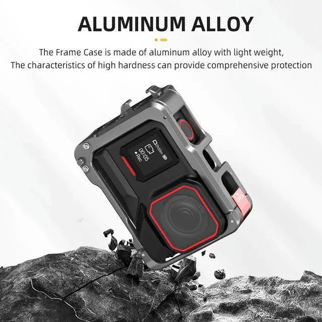 Alt view image 3 of 3 - Aluminum Alloy Cage with Cold Shoe Protective Frame Housing Shell Camera Cage for Ace Pro/Ace Pro 2 Camera