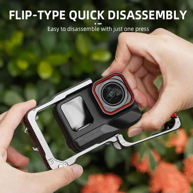Alt view image 2 of 3 - Aluminum Alloy Cage with Cold Shoe Protective Frame Housing Shell Camera Cage for Ace Pro/Ace Pro 2 Camera
