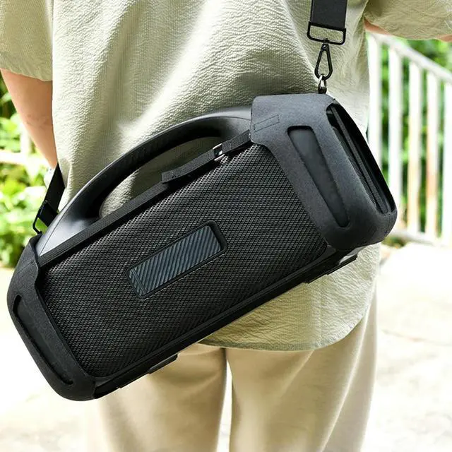 Alt view image 3 of 3 - Portable Speaker Case Nylon Fall-proof Audio Bag with Adjustable Shoulder Strap Accessories for Tribit StormBox Blast