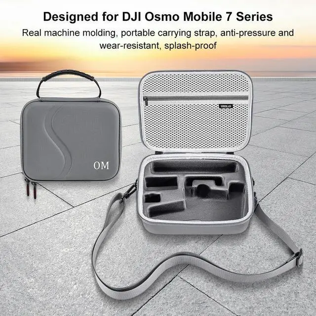 Alt view image 2 of 3 - For Osmo Mobile 7/7 Pro Carrying Case Protective Handbag Shockproof Portable Bag for Handheld Gimbal&Accessories