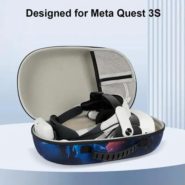 Alt view image 3 of 3 - Portable Hard Carrying Case Shockproof Travel Bag for Quest 3S/Pico 4 Ultra VR Headset