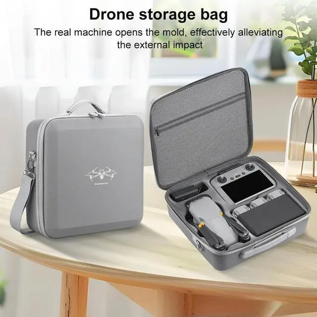 Alt view image 2 of 3 - Bag with Shoulder Strap Travel Handbag PU Protective Bag Waterproof for Air 3/Air 3S Drone Accessories
