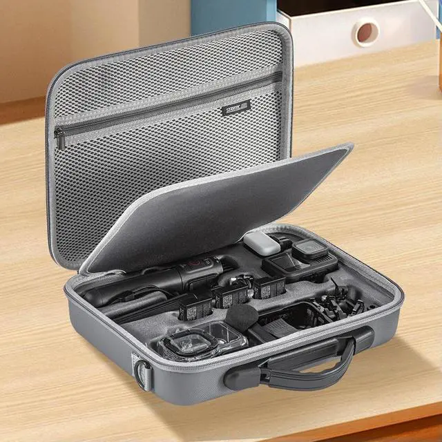 Alt view image 3 of 3 - Camera Carrying Case Protective Travel Bag PU Carrying Shoulder Bag Shockproof Anti-scratch for Gopro Hero 13/12/11/10/9