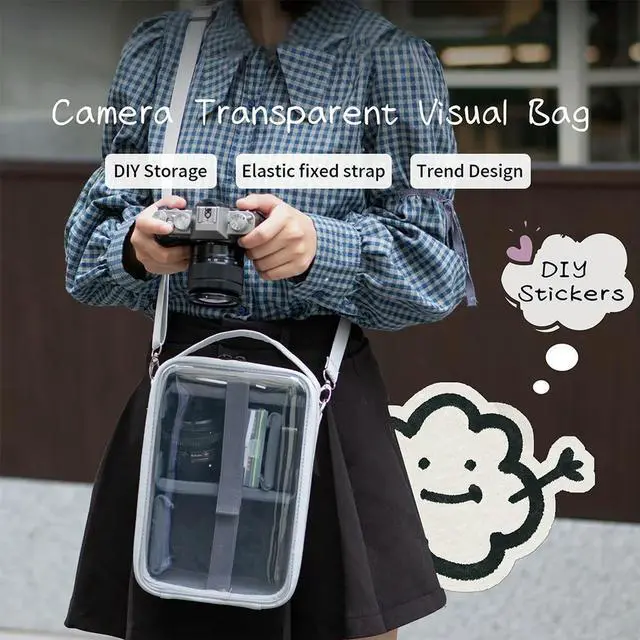 Alt view image 3 of 3 - Visible Camera Bag Digital Carry Bag Case Splasroof Multi-functional Camera Shoulder Bag Anti-Scratch for Action Camera Series