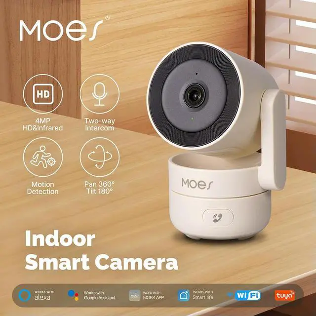 Alt view image 3 of 3 - IP Security Camera Infrared Night Vision 4MP HD Wireless CCTV Home Indoor Monitor Motion Detection Wireless Security Camera