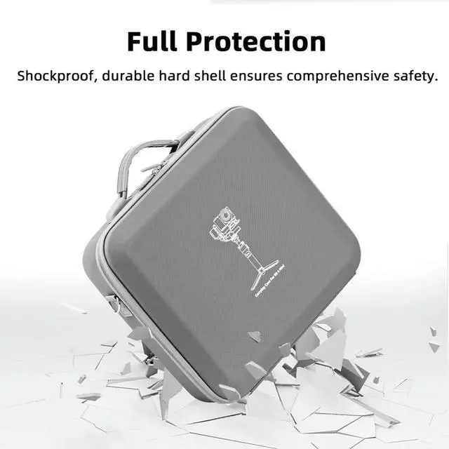 Alt view image 2 of 3 - For RS 4 Mini Carrying Case PU Travel Shoulder Bag Anti-Scratch Protective Travel Box Protective Case Stabilizer Accessories