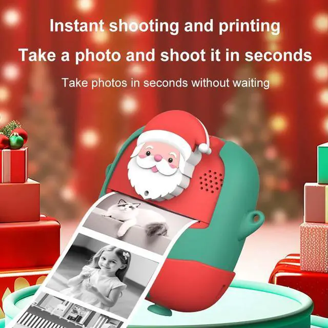 Alt view image 2 of 3 - Christmas Kids Instant Camera with Print Photo Paper Instant Print Camera USB Charging Birthday Gifts for 3-12 Year Old Kids