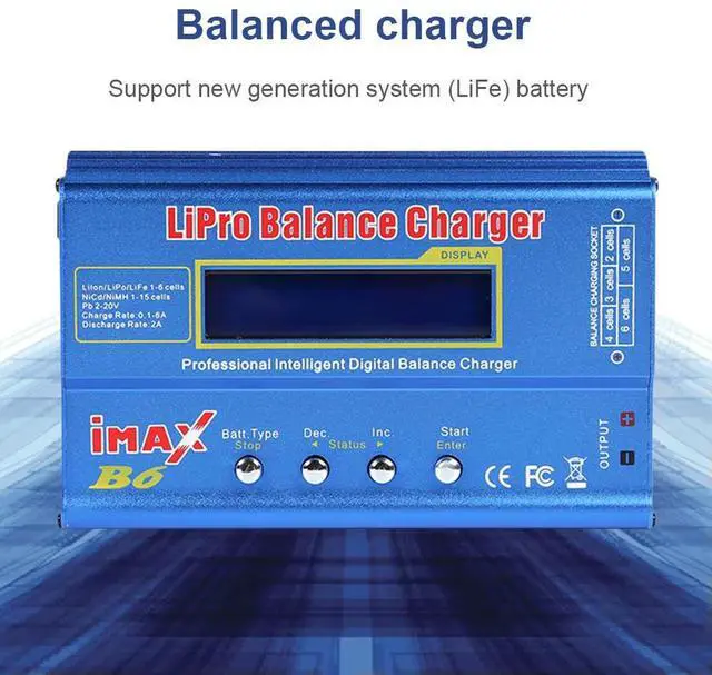 Alt view image 2 of 3 - 50/80W Balance Discharger LCD Dispaly Digital Pack Charger Discharge Power 5W for Lion LiPo NiMH NiCd LiFe Pb RC