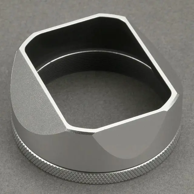 Alt view image 2 of 3 - with 49mm Adapter Ring Square l Lens Hood Shade Silver Square l Lens Hood for Fujifilm Fuji X100V X100F X100S Camera